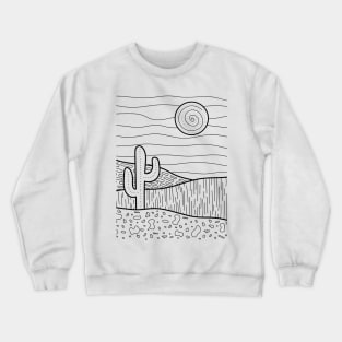 Abstract desert landscape - Black Crewneck Sweatshirt